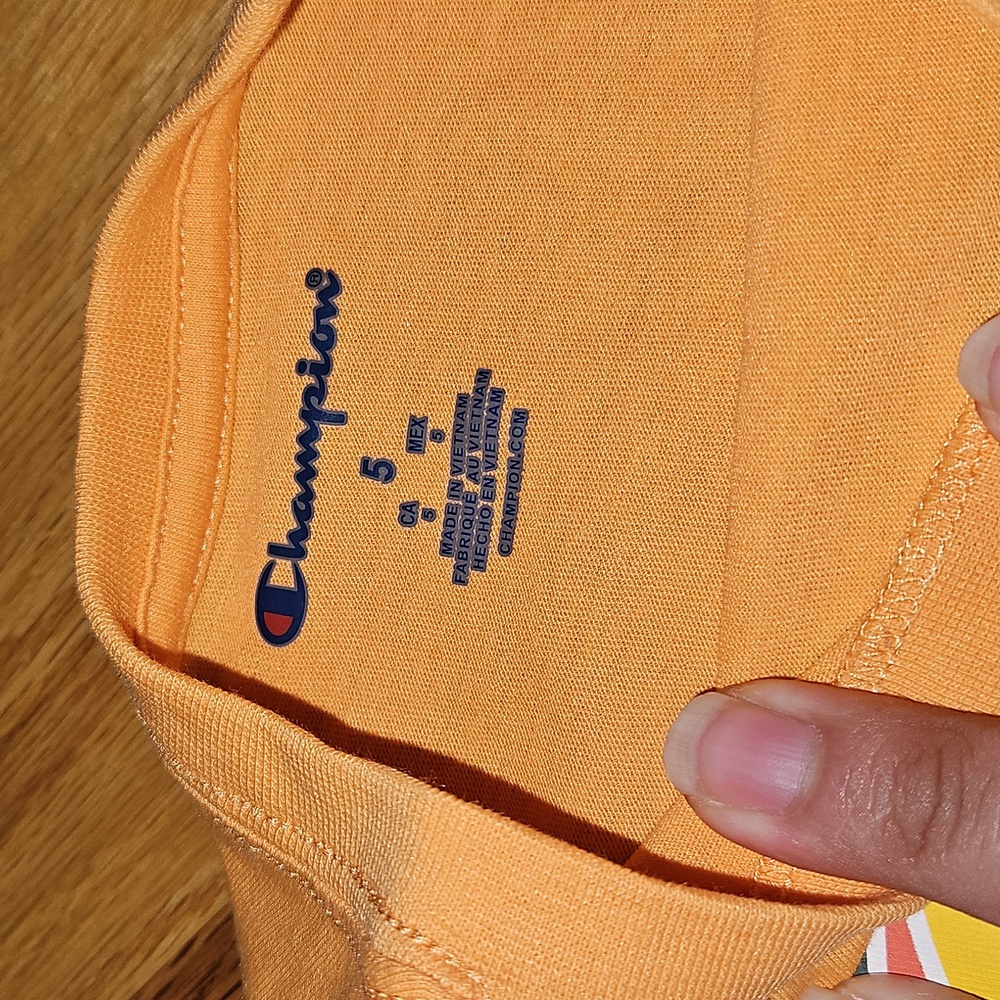 Champion Orange Short Sleeve Tee with Graphic Design - Picture 3 of 4